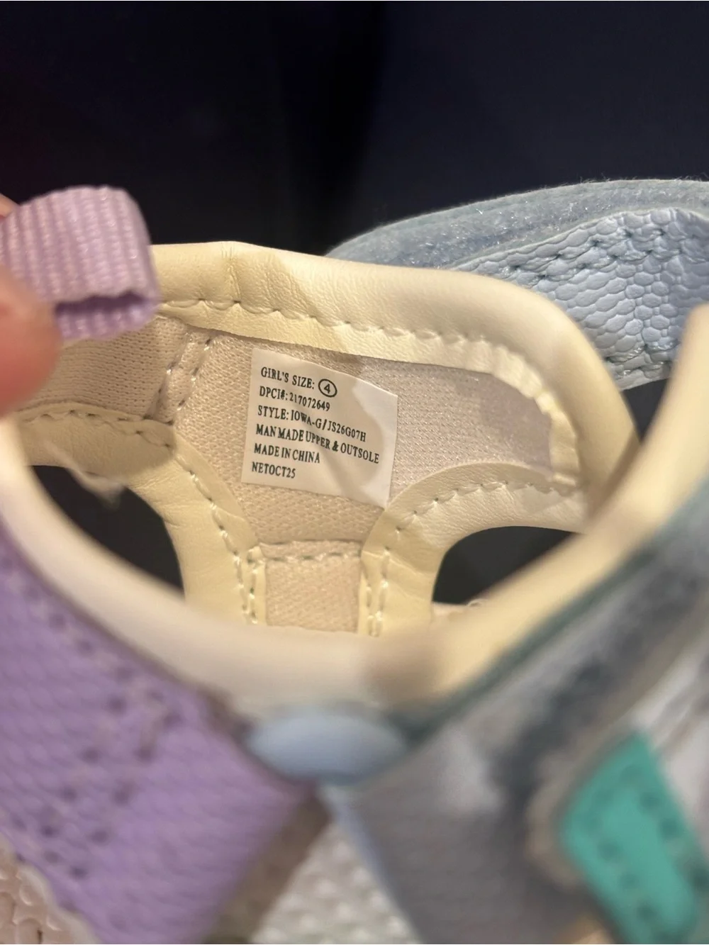Carter's Pink and Light Blue Toddler Hook-and-Loop Sandals